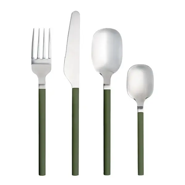 Confetti bestikksett 16 deler olive