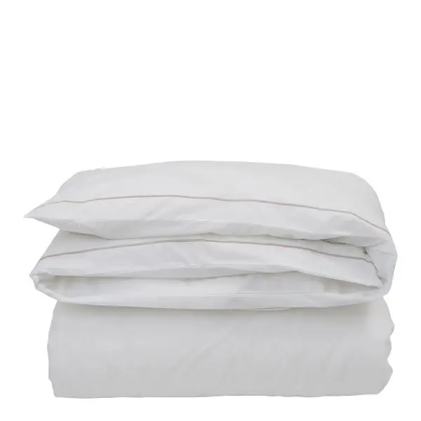 Hotel sengetøy percale 140x200 cm hvit/beige