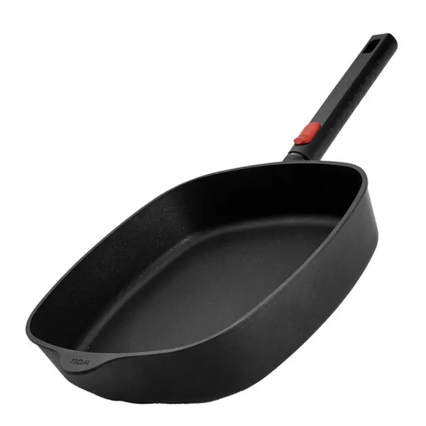ECO Logix QXR stekepanne firkantet 28 cm avtagbart håndtak svart