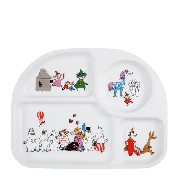 Mummi tallerken med rom 26x20 cm mummifamilien hvit