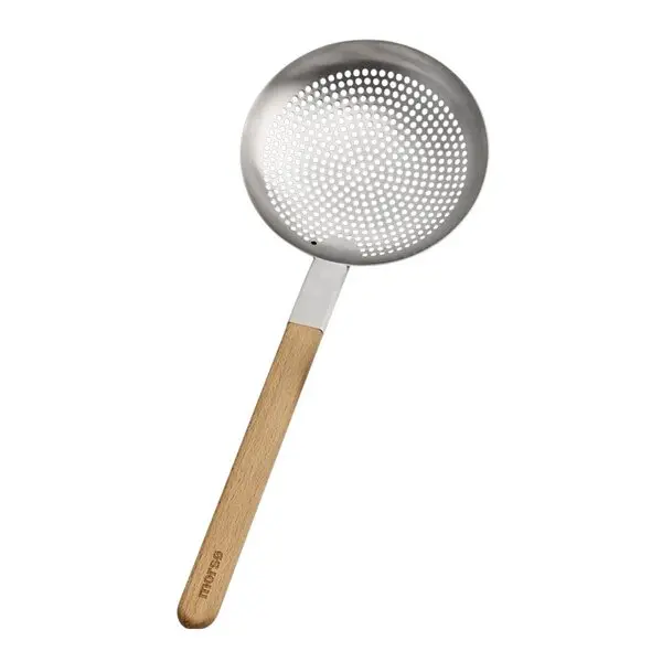Vulcano wok redskap Spider hullsleiv 45 cm stål/eik