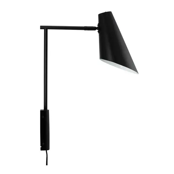 Cale vegglampe med vinkel 46 cm svart