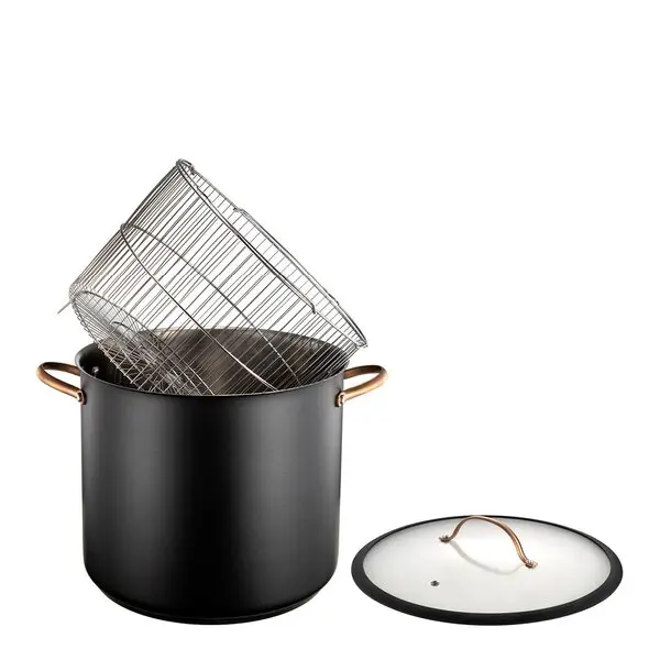 Black Copper gryte m/dampkurv 18L svart/kobber