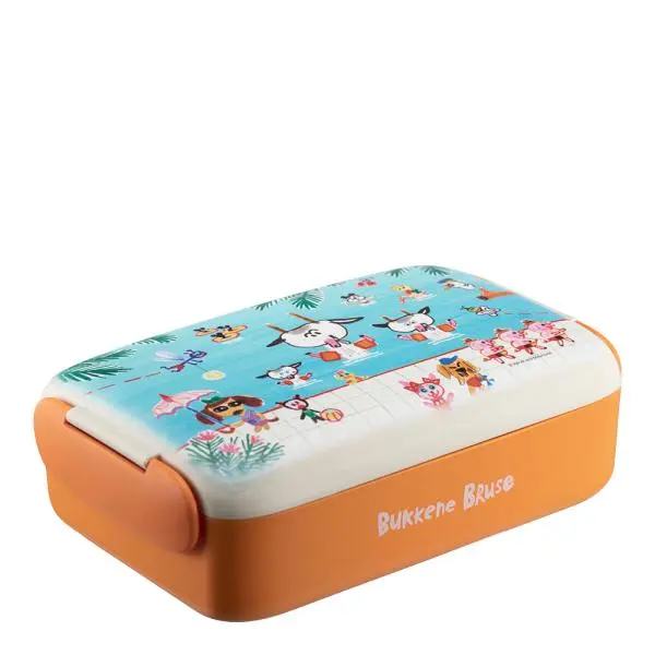 Bukkene Bruse lunsjboks 0,6L tegneserie oransje/beige