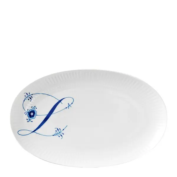 Alfabet oval tallerken L 23 cm
