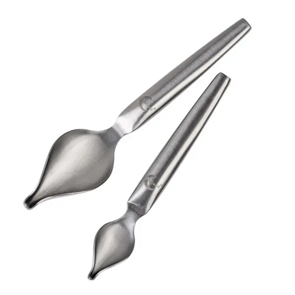 Dekorskje 27/20 cm 2 stk stål matt