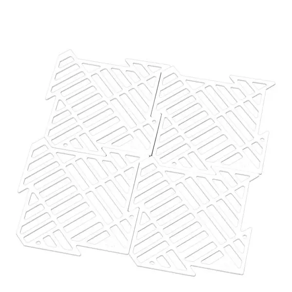 Vaskematte 16x16 cm hvit