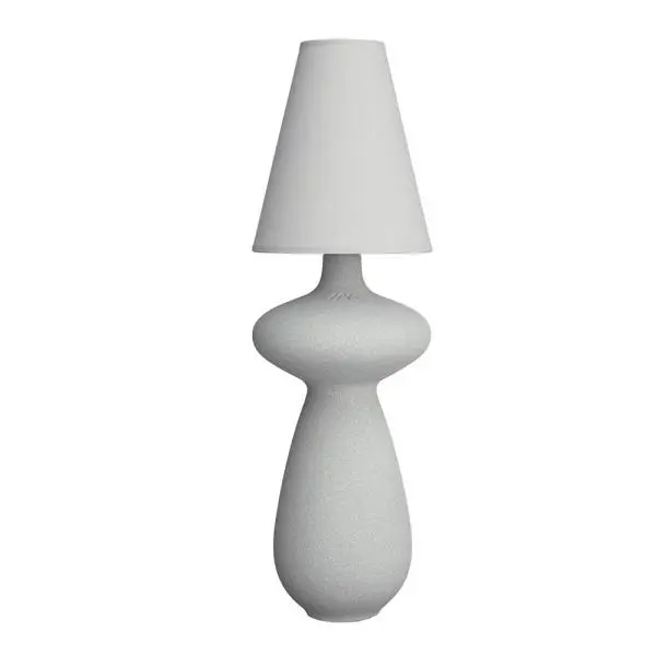 Balustre bordlampe 56 cm grå