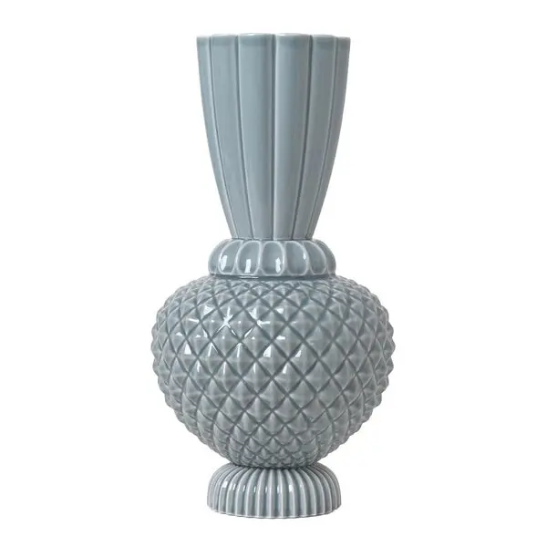 Samsurium Jumbobell vase 32,5 cm blå/grå