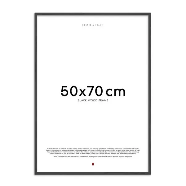 Treramme 50x70 cm svart