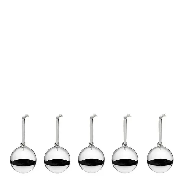 Glasskule 8 cm speil 5 stk