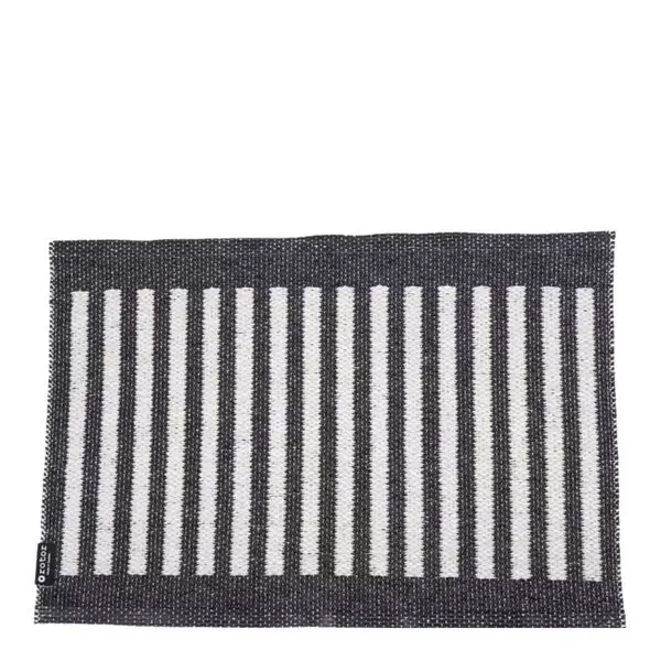 Stripes dørmatte 70x50 cm svart/hvit