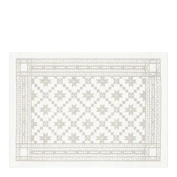 Åttebladrose bordbrikke 35x48 cm beige