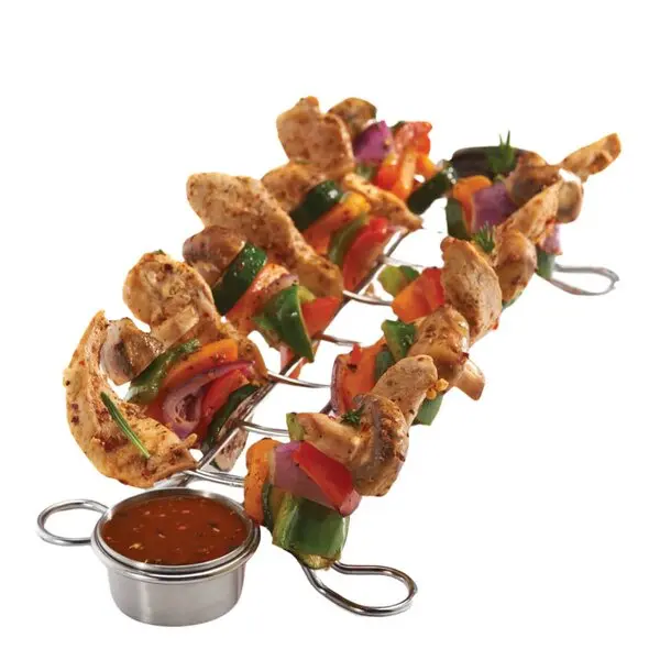 Minigrillspyd 18 cm 16 stk rustfritt stål