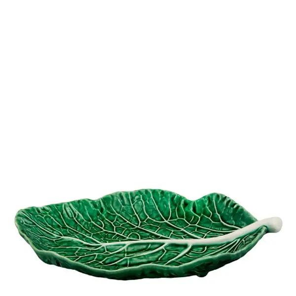 Cabbage serveringsfat kålblad 25 cm grønn
