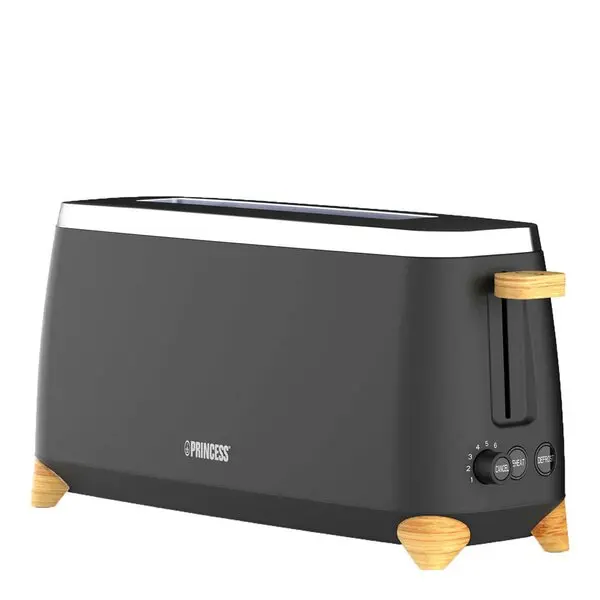 Brødrister 2 skive lang 1050W Bambus