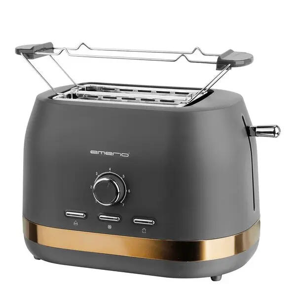 Brødrister 2 skriver 800W grå/gull