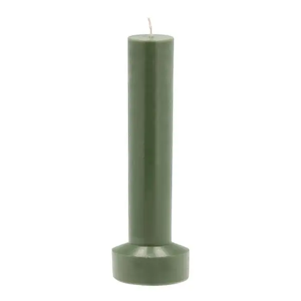 Styles kubbelys 8x23 cm parafin/stearin dark green