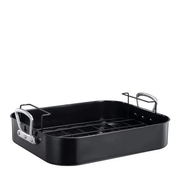 Kitchen Essentials ildfast form med håndtak 40x32x12 cm stål/svart