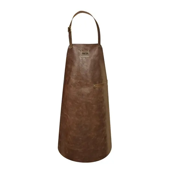 Leather forkle 80x58 cm brun