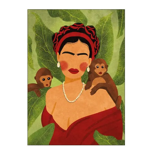 Raissa Oltmanns poster 50x70 cm frida and monkeys