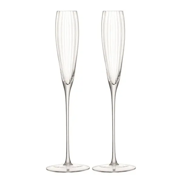 Aurelia champagneglass 16,5 cl 2 stk klar/rillet