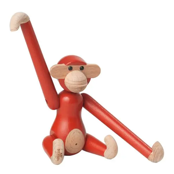Apekatt mini vintage rød
