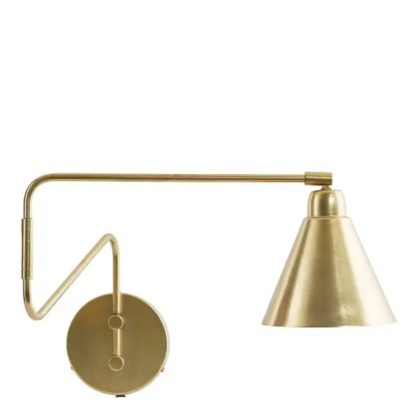 Game vegglampe 70 cm messing