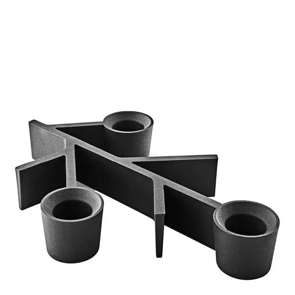 Twig lysestake 14x20 cm svart