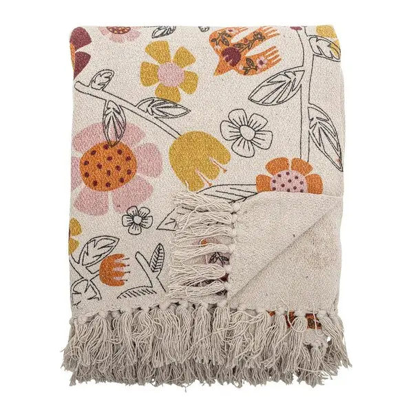 Vivielle pledd 160x130 cm blomster lys