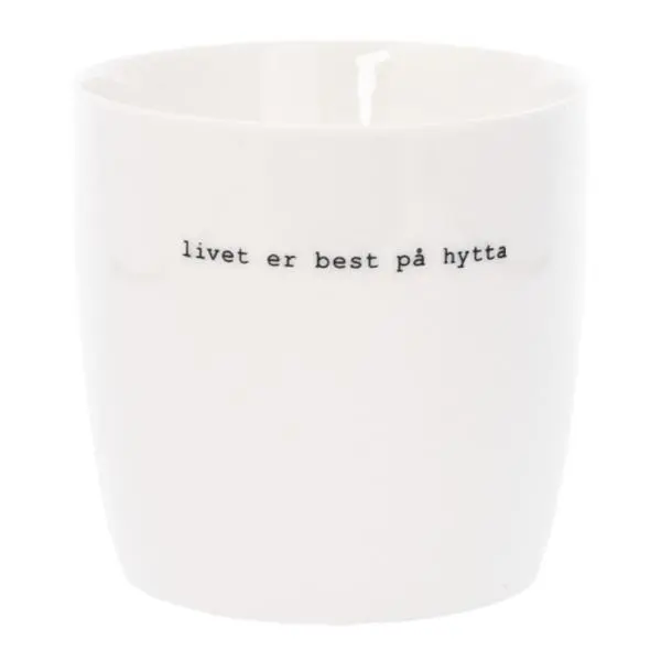 Krus livet er best på hytta 30 cl hvit