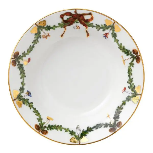 Stjerne Riflet Jul dyp tallerken 17 cm