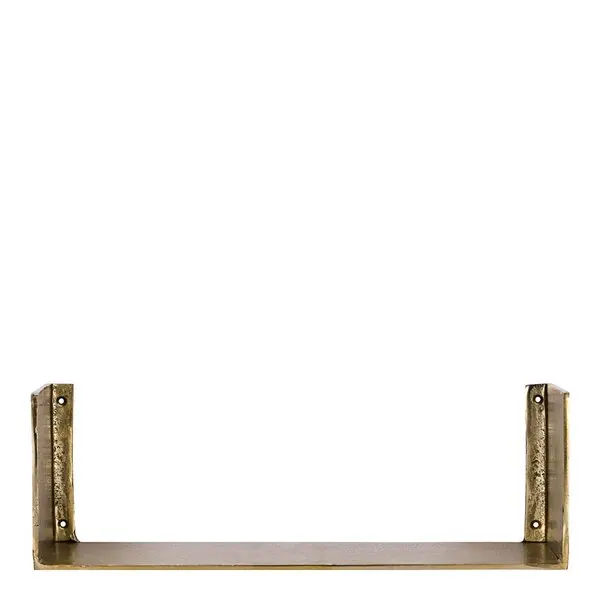 Vegghylle Boxie i aluminium 50x18x50 cm gyllen