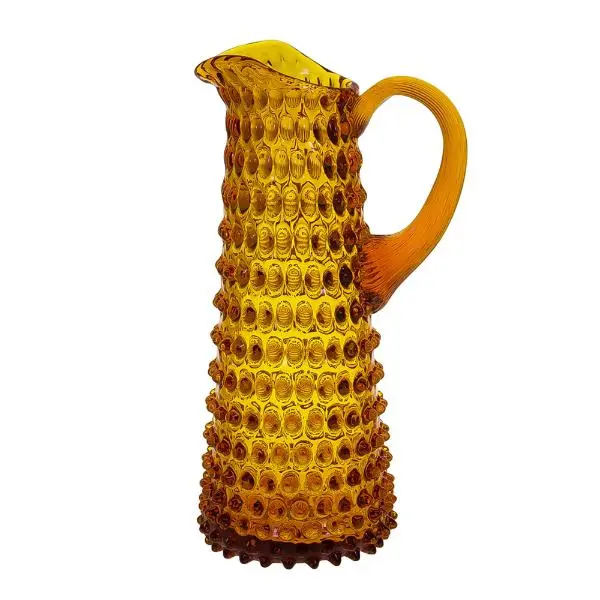 Hobnail karaffel 1L amber 27 cm