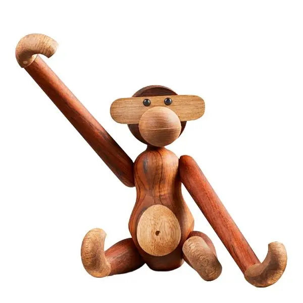 Apekatt teak/limba 28 cm