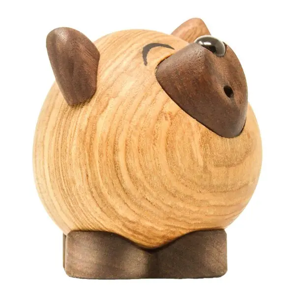 Wulf ulv trefigur 8 cm ask/valnøtt