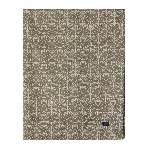 Jacquard duk 180x180 cm ornament beige/mørk oliven
