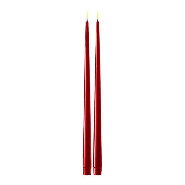 LED shiny dinner 2,2x38 cm 2 stk bordeaux