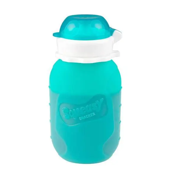 Snacker drikkeflaske/klemmepose 177 ml aqua blue