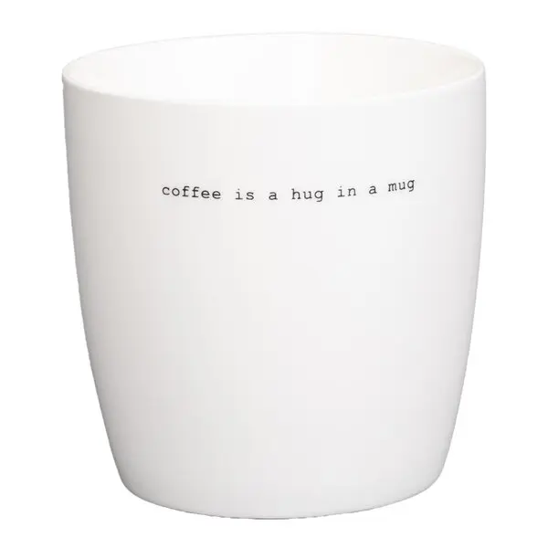 Krus Big Coffee Is a Hug 45 cl hvit