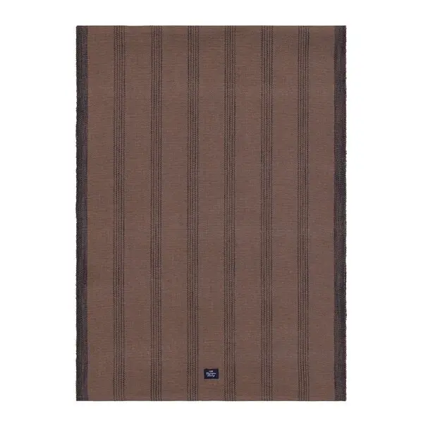 Stripete løpere i bomull 250x50 cm brun/svart