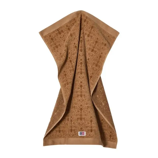 Velour jacquard ornament håndkle 70x130 cm fudge