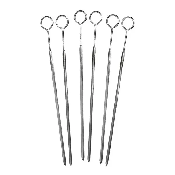Grillspyd 33 cm 6 stk stål