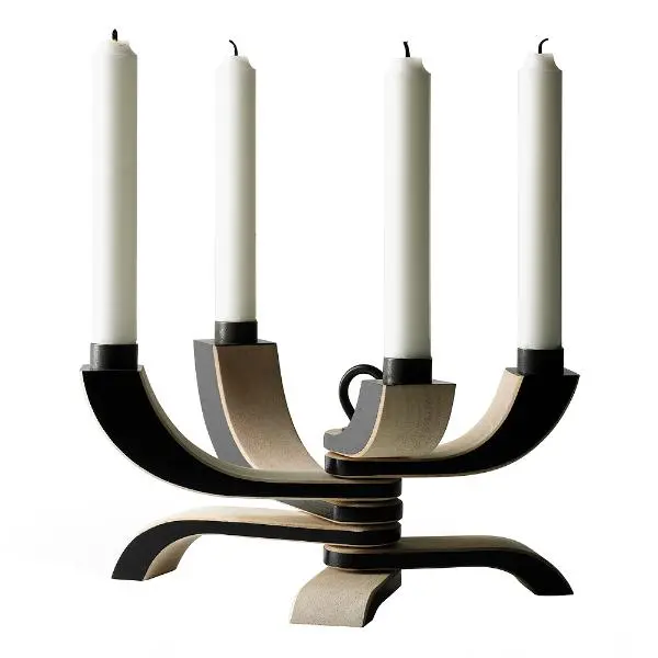 Nordic Light lysestake 4-arm svart