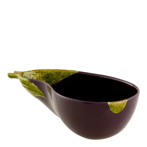 Aubergine salatskål 26 cm lilla/grønn
