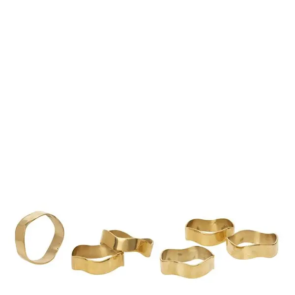 Zina serviettring 4,5x10,5 cm 6 stk messing