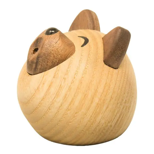 Luna ulveunge trefigur 5 cm ask/valnøtt