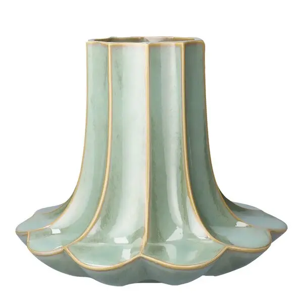 Kantarel vase 20,5 cm grønn
