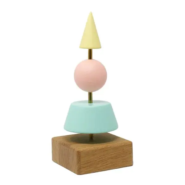 Helga stort juletre trefigur 21 cm turkis/rosa/gul