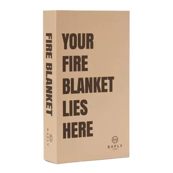 Coffee Table Book med brannteppe 16x28 cm beige